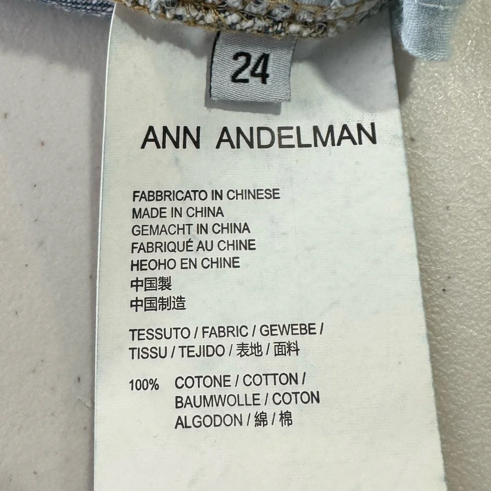 Ann Andelman Women Lizard‎ Patch Denim Jeans Size 24